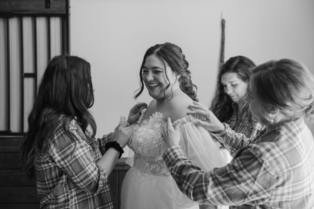 Bride getting ready photos