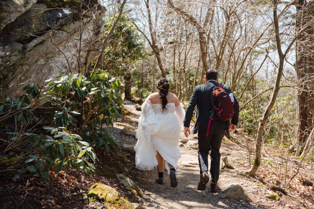 Hiking in a wedding dress tips