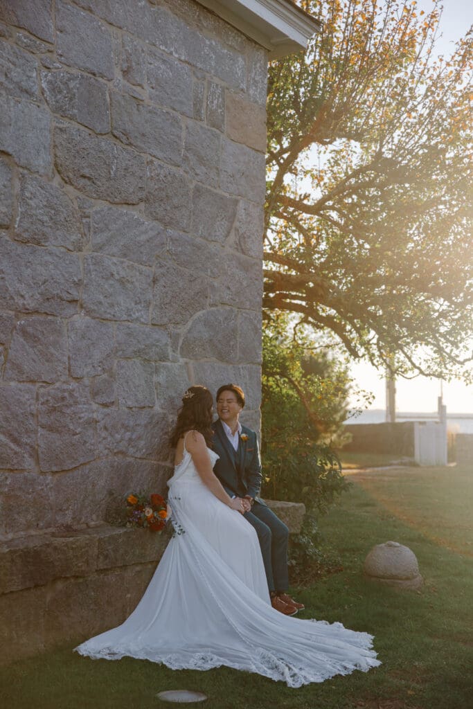 Stonington Lighthouse Wedding Portraits