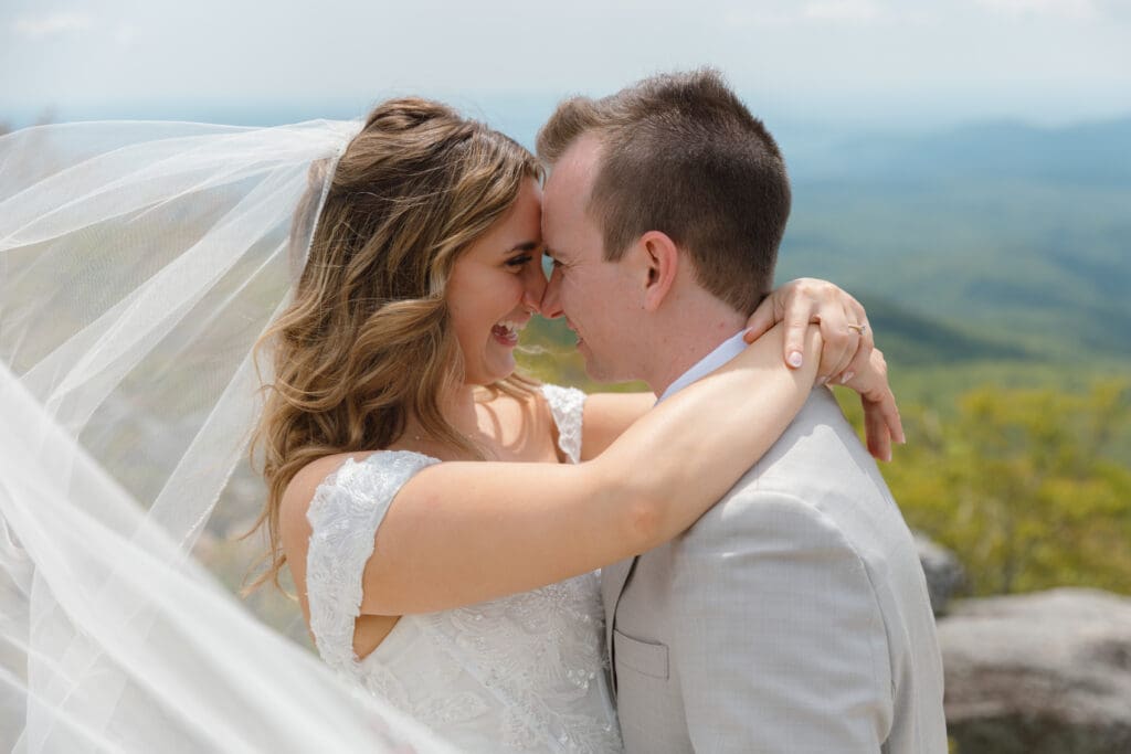Elopement veil shot